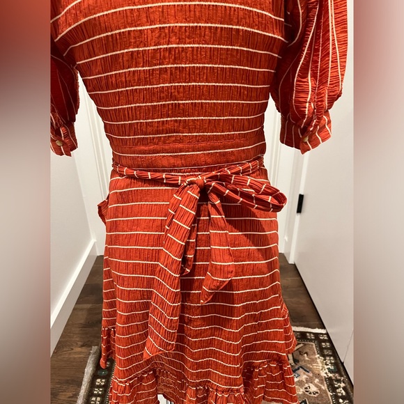 Scotch & Soda Pin Striped Crinkle Fabric Dress - Picture 9 of 11